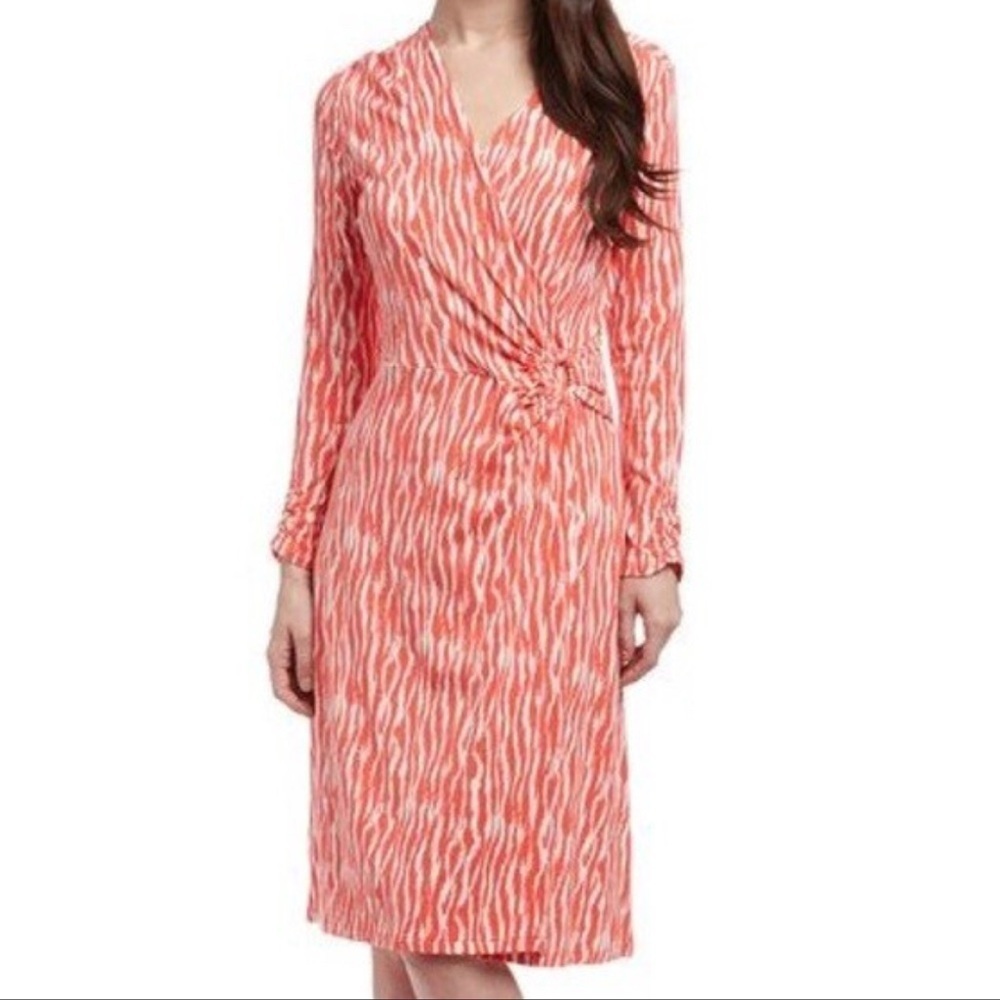 Pendleton  Long Sleeve V-Neck Sheath Dress size S